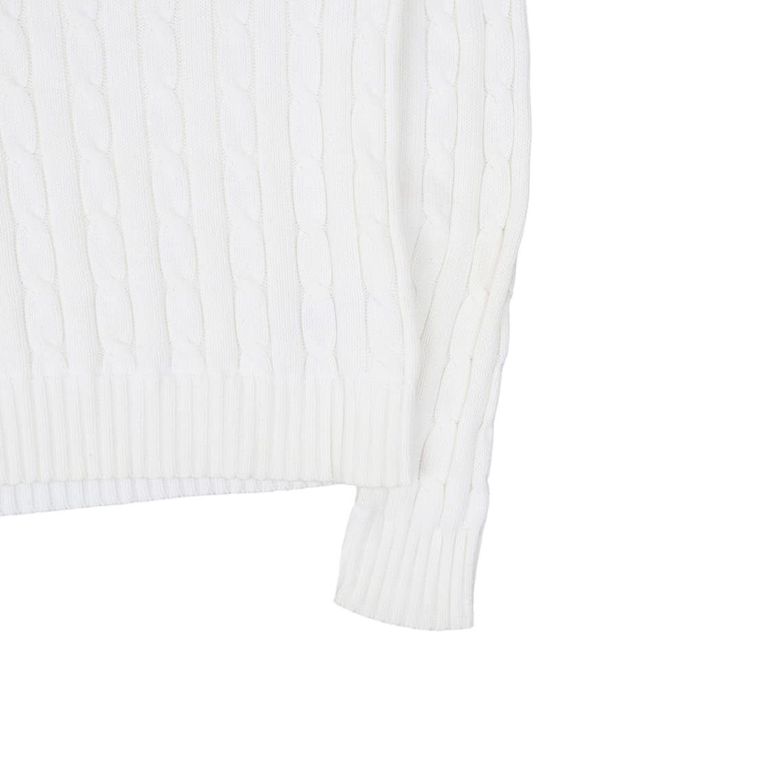 폴로 랄프로렌 화이트 케이블 브이넥 니트 상품이미지4