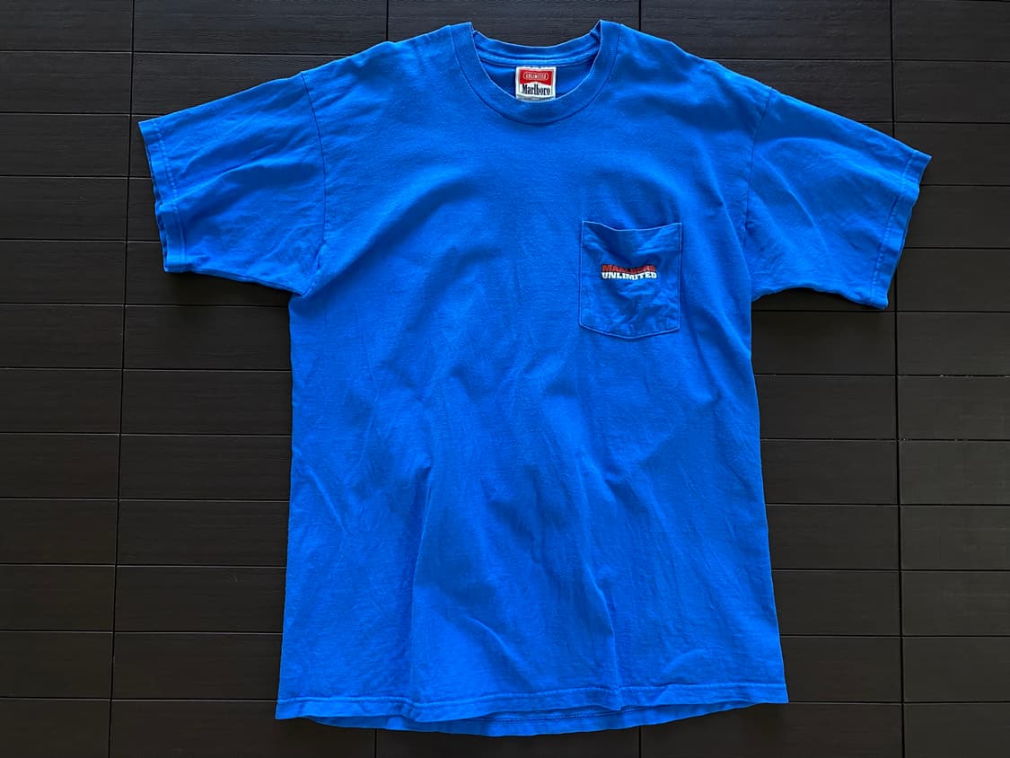 (XL) 90s 빈티지 말보로 블루 울프 티셔츠 상품이미지2