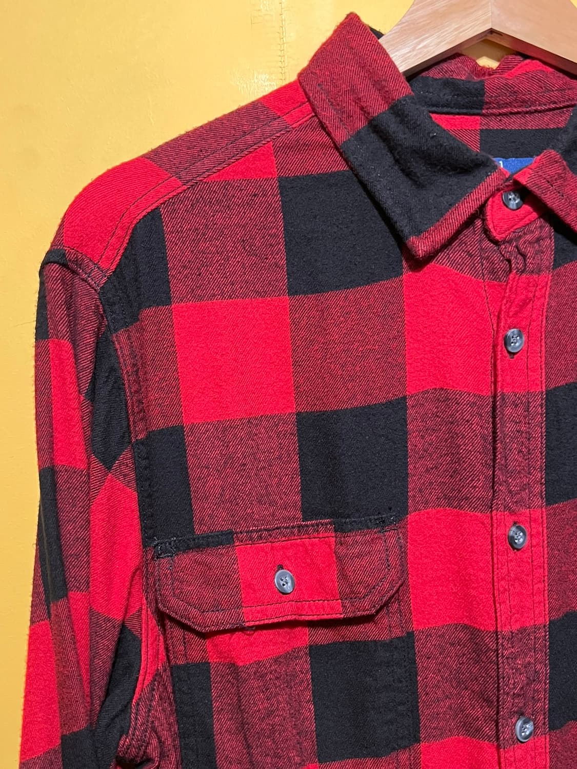 [L] 조지 George 레드 버팔로 체크 플란넬 셔츠 상품이미지3