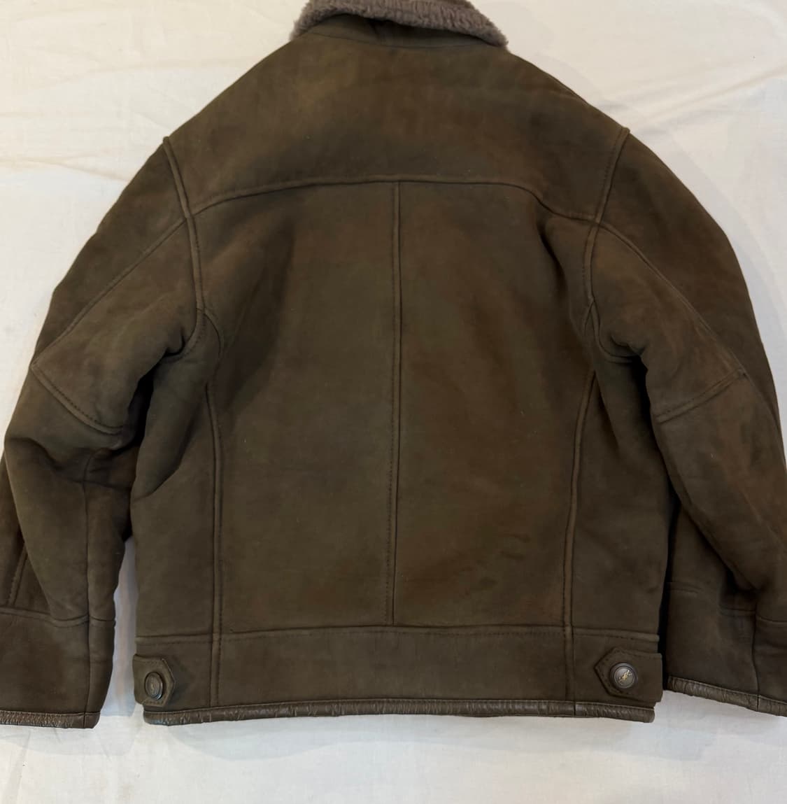 90s YSL 입생로랑 램스킨 무스탕 가죽자켓 브라운 상품이미지3