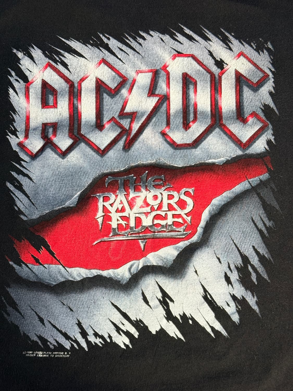 (XL) 90s AC/DC Razors Edge 투어 밴드티 상품이미지3