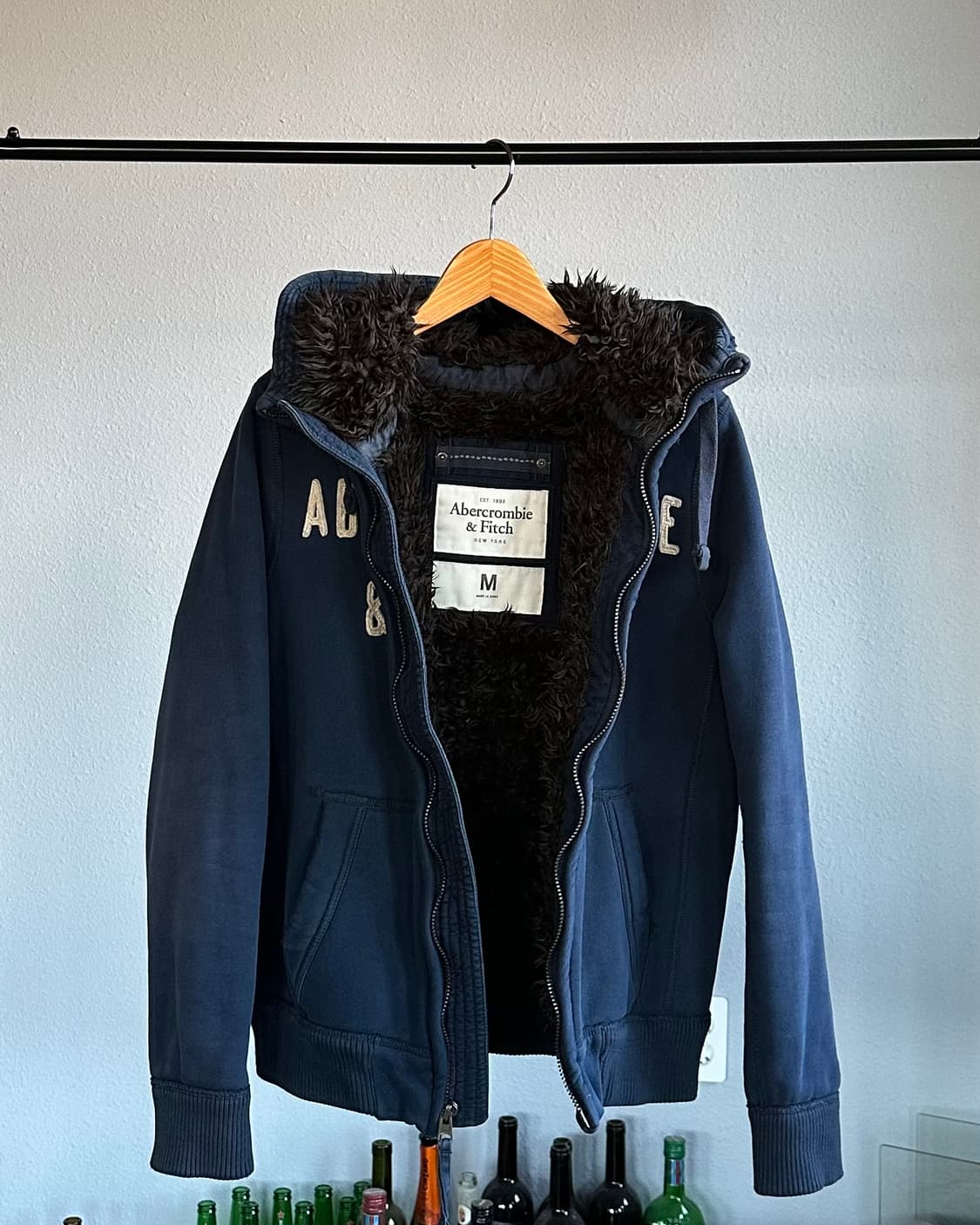 [M]아베크롬비 울프죠 네이비 후드집업 상품이미지2