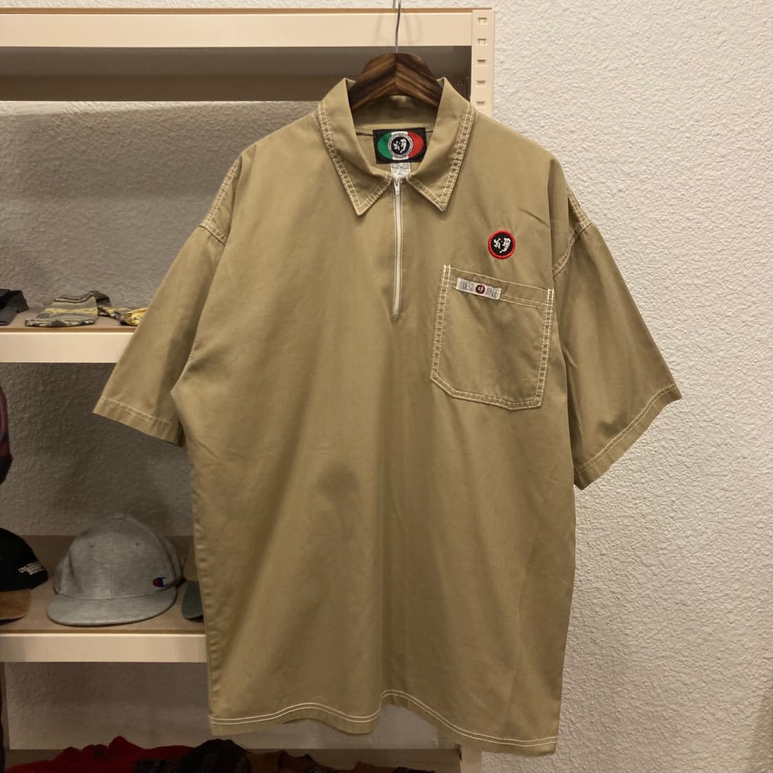 미국 빈티지 USA 하프 집업 셔츠 반팔 집업 상품이미지1