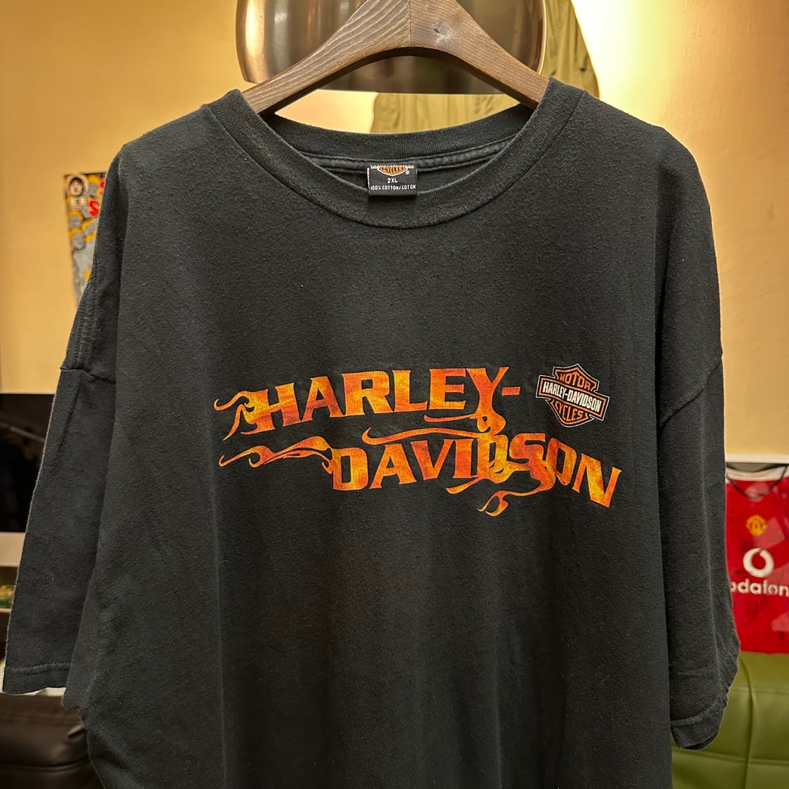 00s Harley-Davidson flame T-shirt 상품이미지2