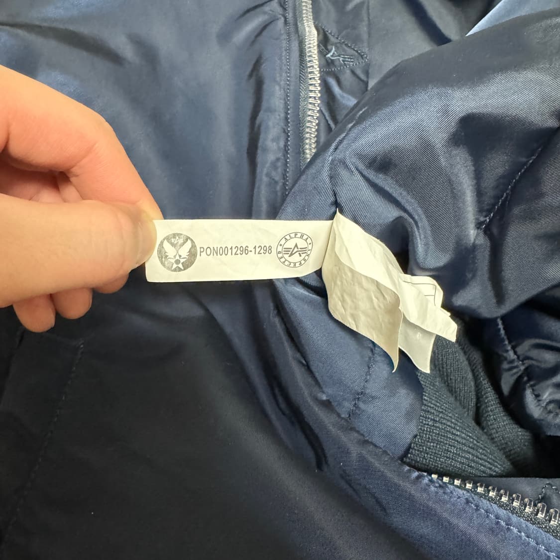 알파인더스트리 B15 네이비 봄버 L 상품이미지5