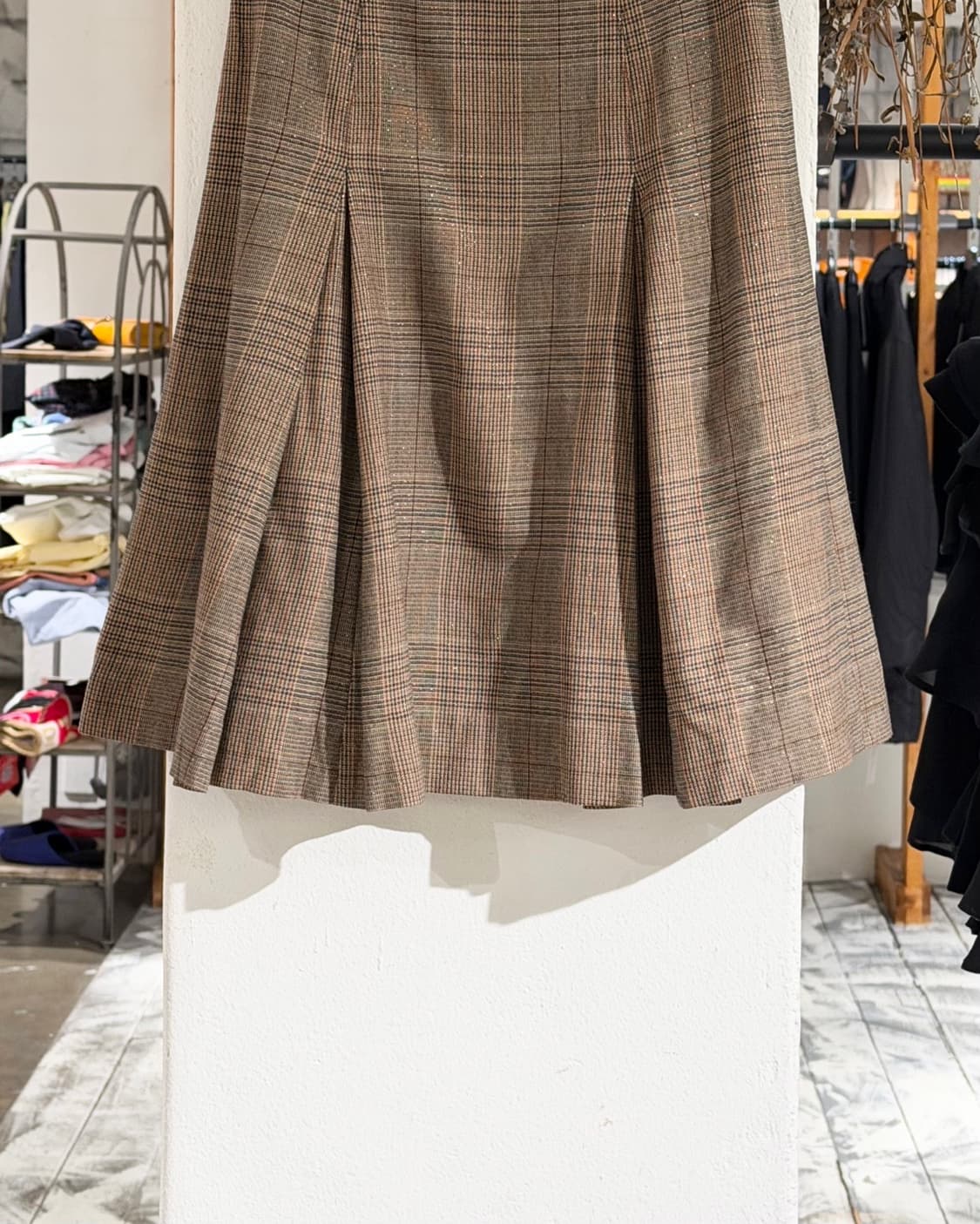 버버리 브라운 플리츠 울 미디스커트 상품이미지6