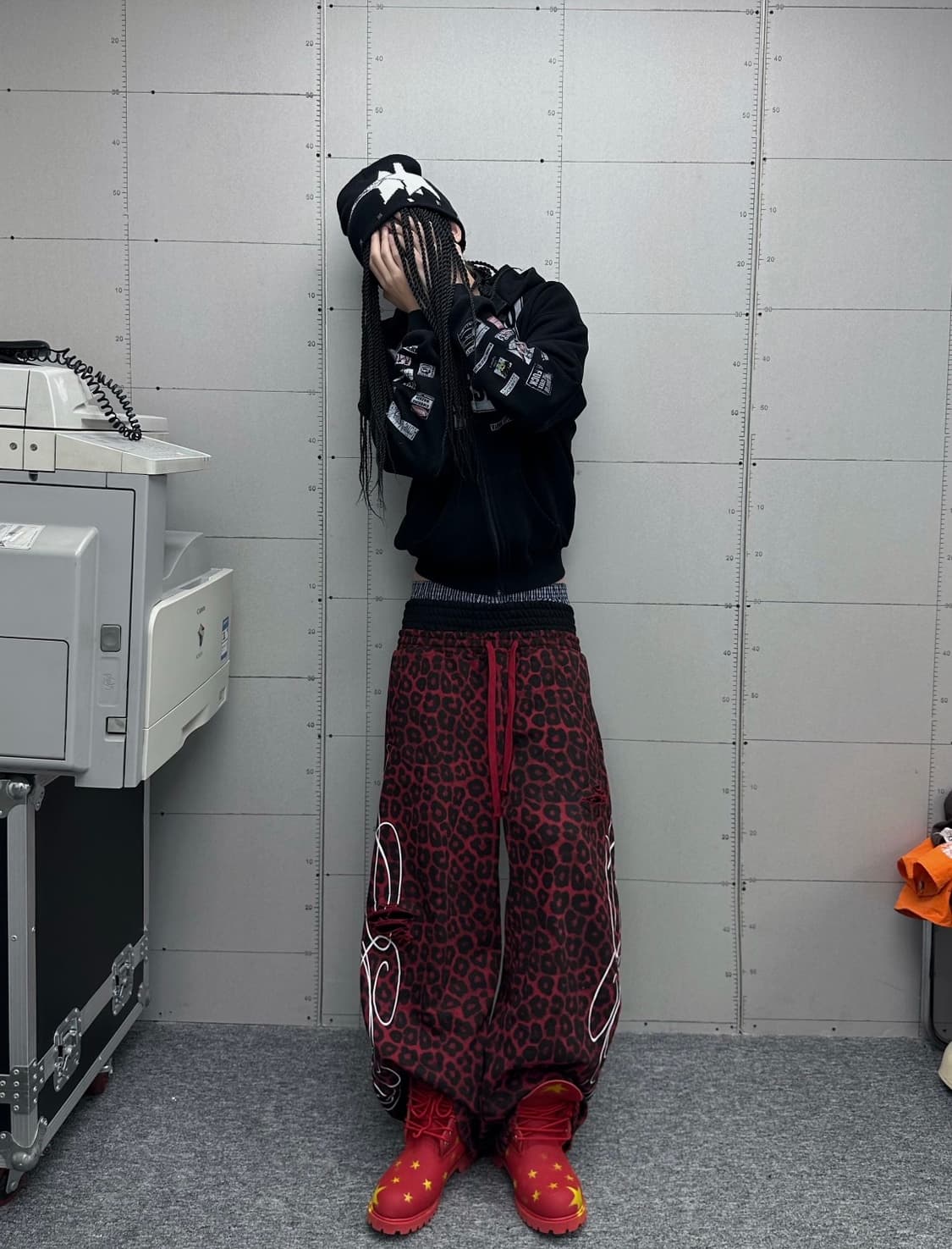 Leopard Graphic Opium Sagging Pants 상품이미지1