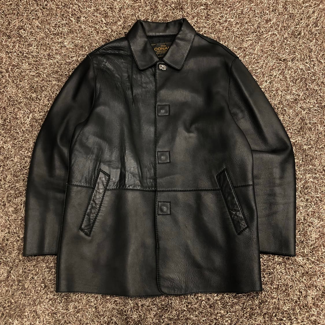 빈티지 양가죽 카 코트 레더 자켓 상품이미지1