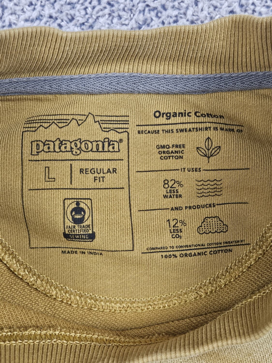 파타고니아 백로고 다잉 워시드 커스텀 크루넥 맨투맨 (L)/ 10139 상품이미지6