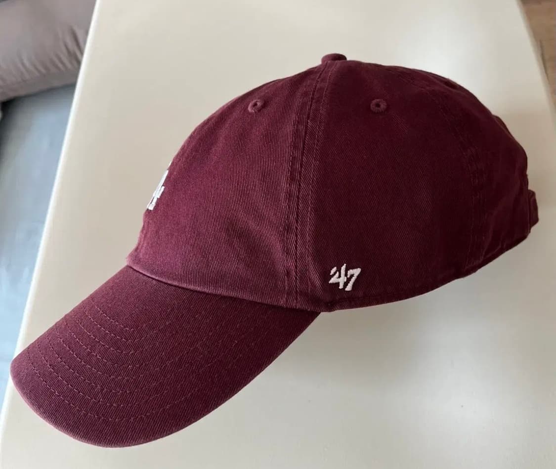 47브랜드 MLB 클린업 LA 볼캡 모자 버건디 상품이미지2