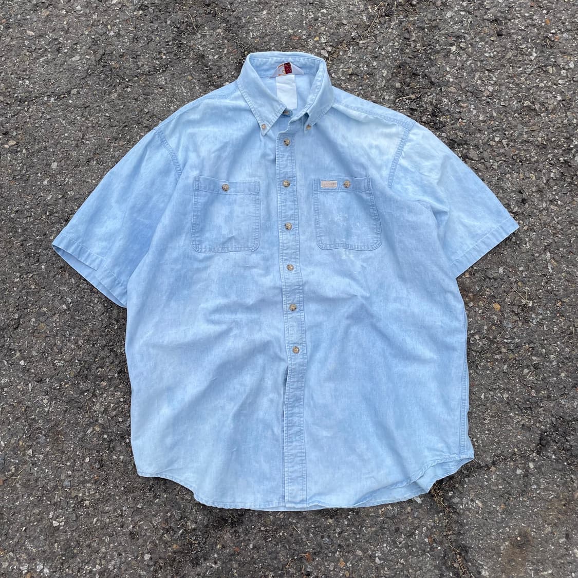 80-90s 칼하트 샴브레이 하프셔츠 2XL 상품이미지1
