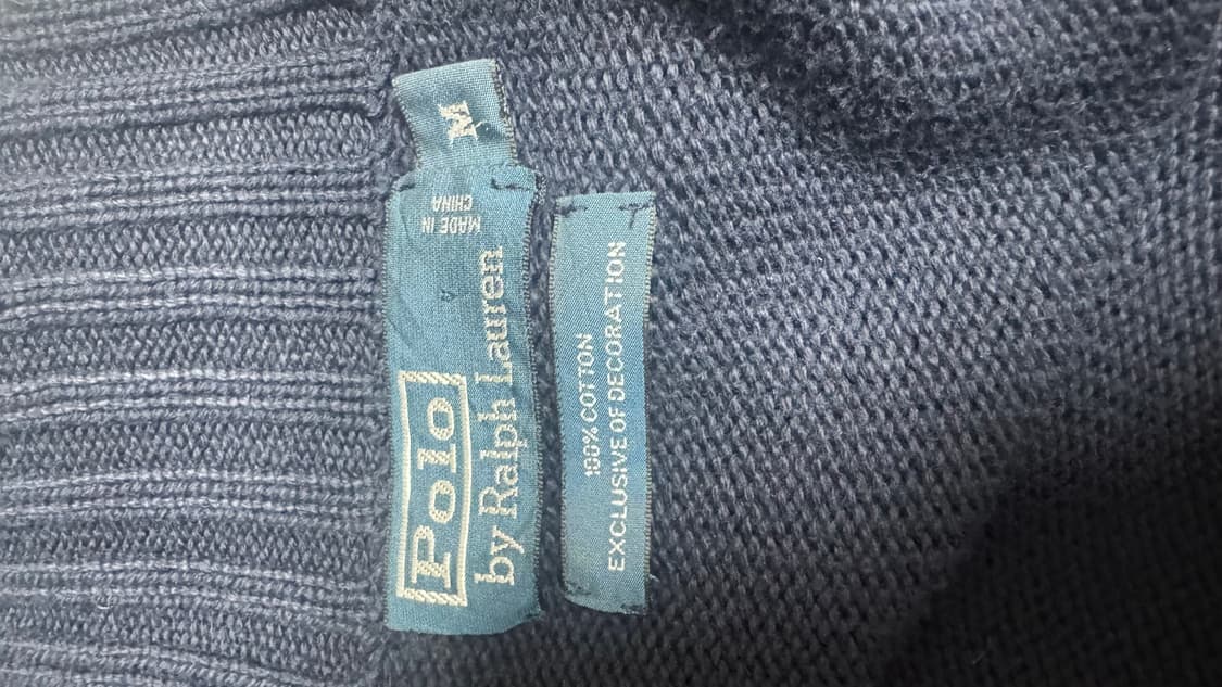 폴로 랄프로렌 니트 집업 네이비 M 상품이미지3