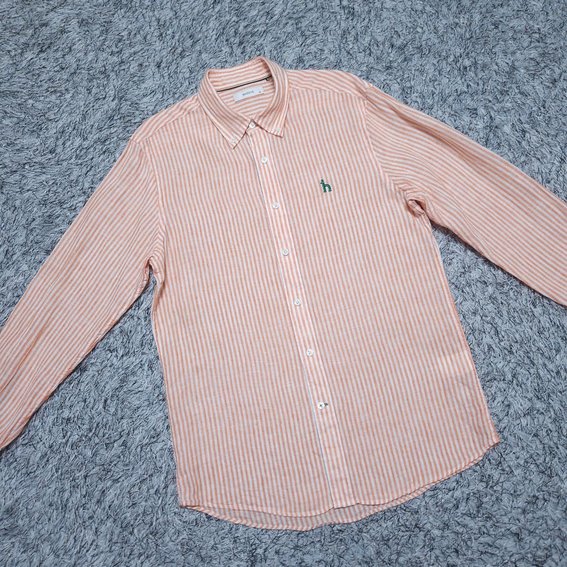 헤지스)95 남자 스트라이프 린넨셔츠남방 / 왕눈이샵 상품이미지2