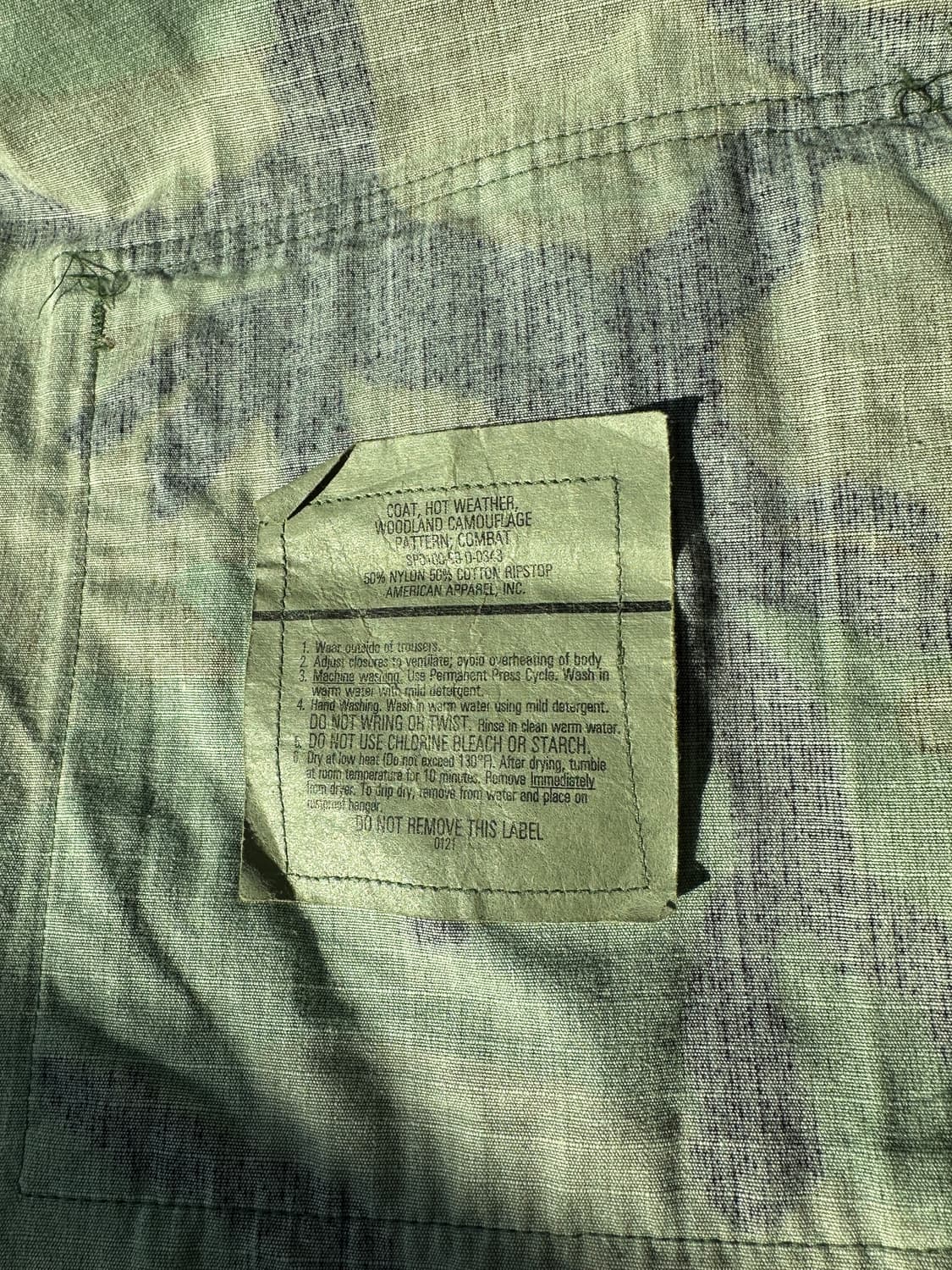 미군 우드랜드 BDU 자켓 L/S  상품이미지8