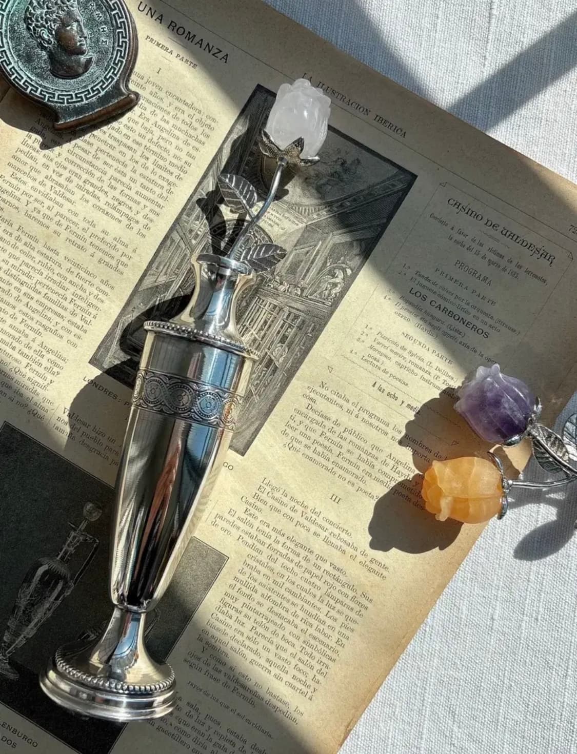 빈티지 실버플레이트 화병 상품이미지1