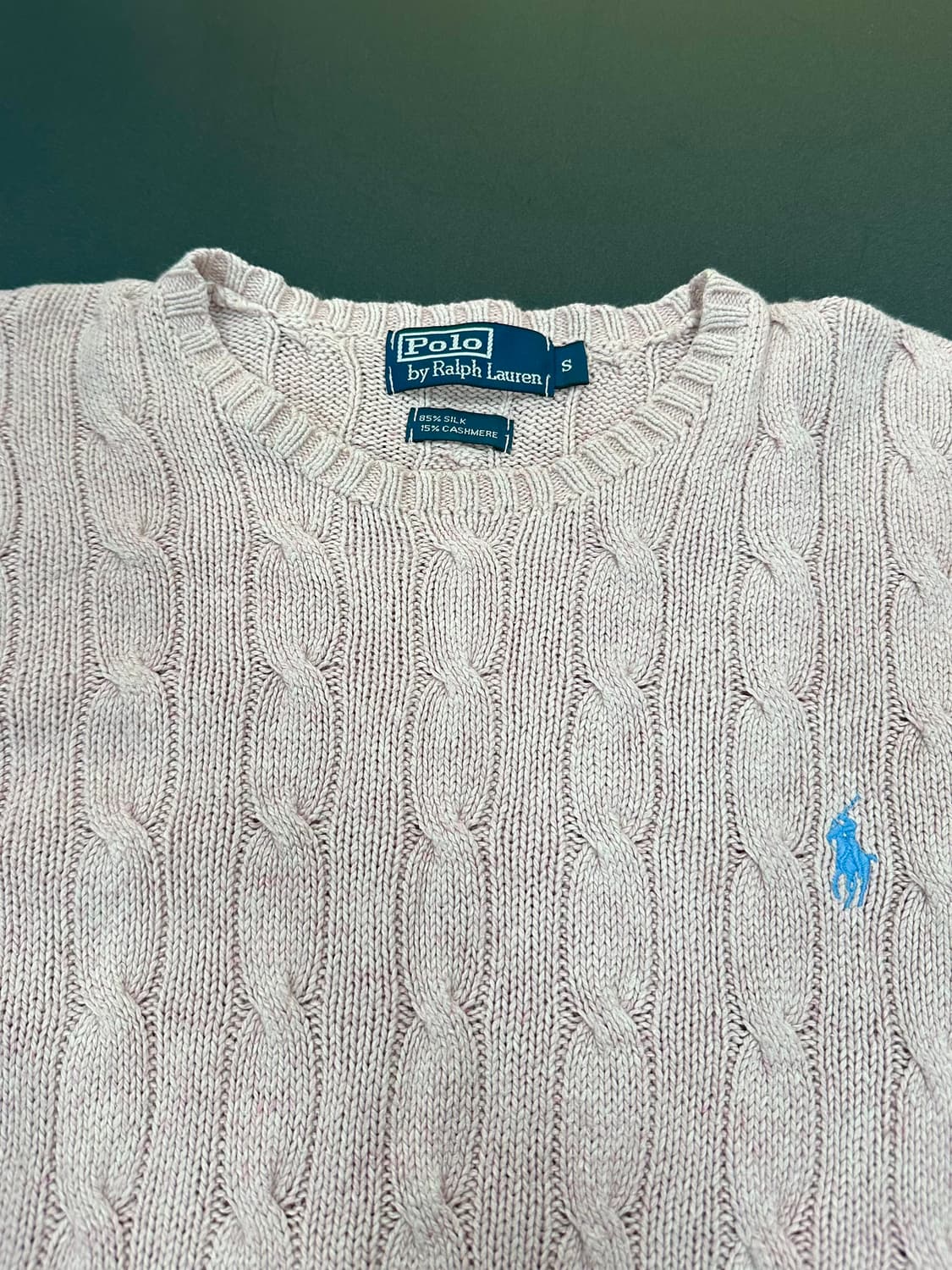 폴로랄프로렌 핑크워시드 꽈배기 니트 상품이미지6