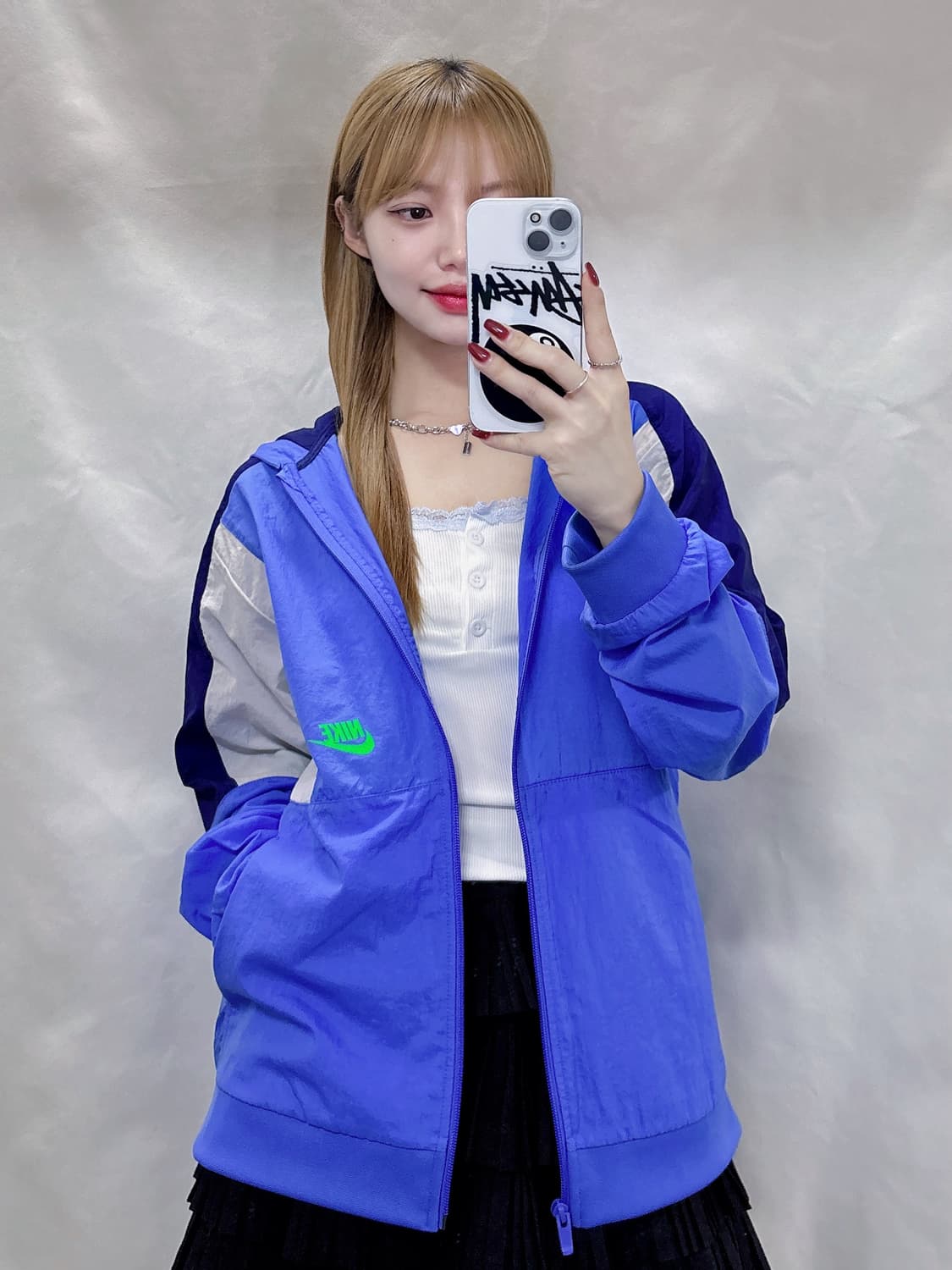 나이키 컬러블록 빅로고 스우시 바람막이  상품이미지3