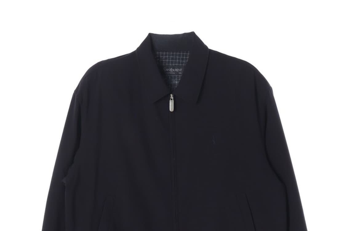 입생로랑 로고 자수 빈티지 블루종 XL 상품이미지4