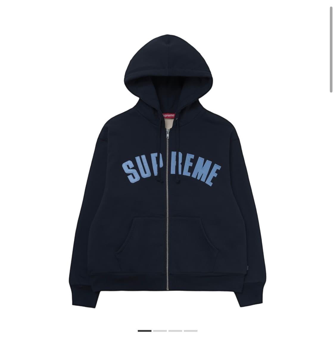 (L) 슈프림 아크 써멀 라인드 집업 후드 스웨트셔츠 네이비 25FW 상품이미지1