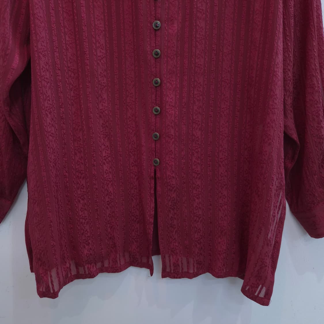 Jasmine SILK 버건디 블라우스 상품이미지5