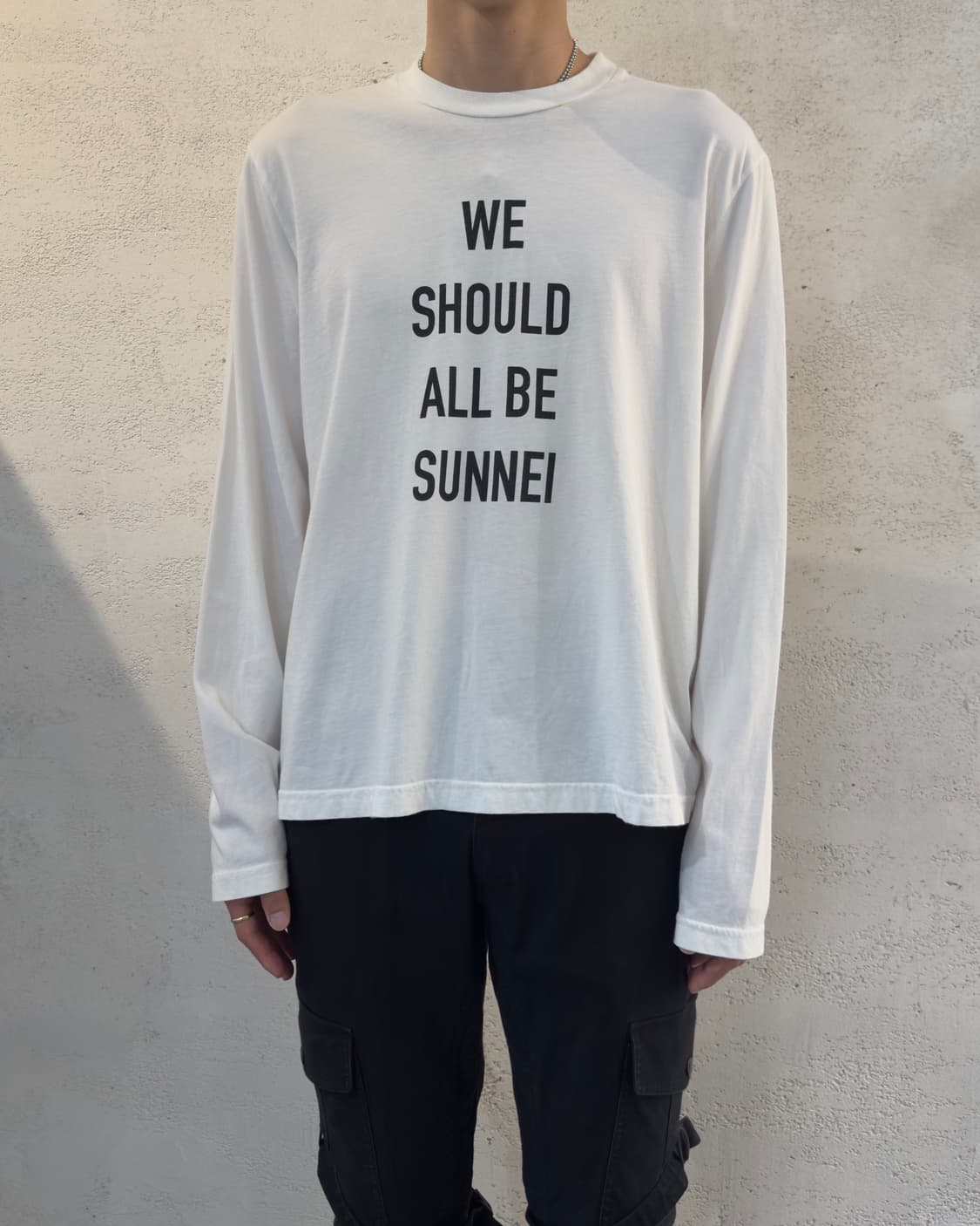 써네이 WE SHOULD ALL BE SUNNEI 화이트 롱슬리브 상품이미지1