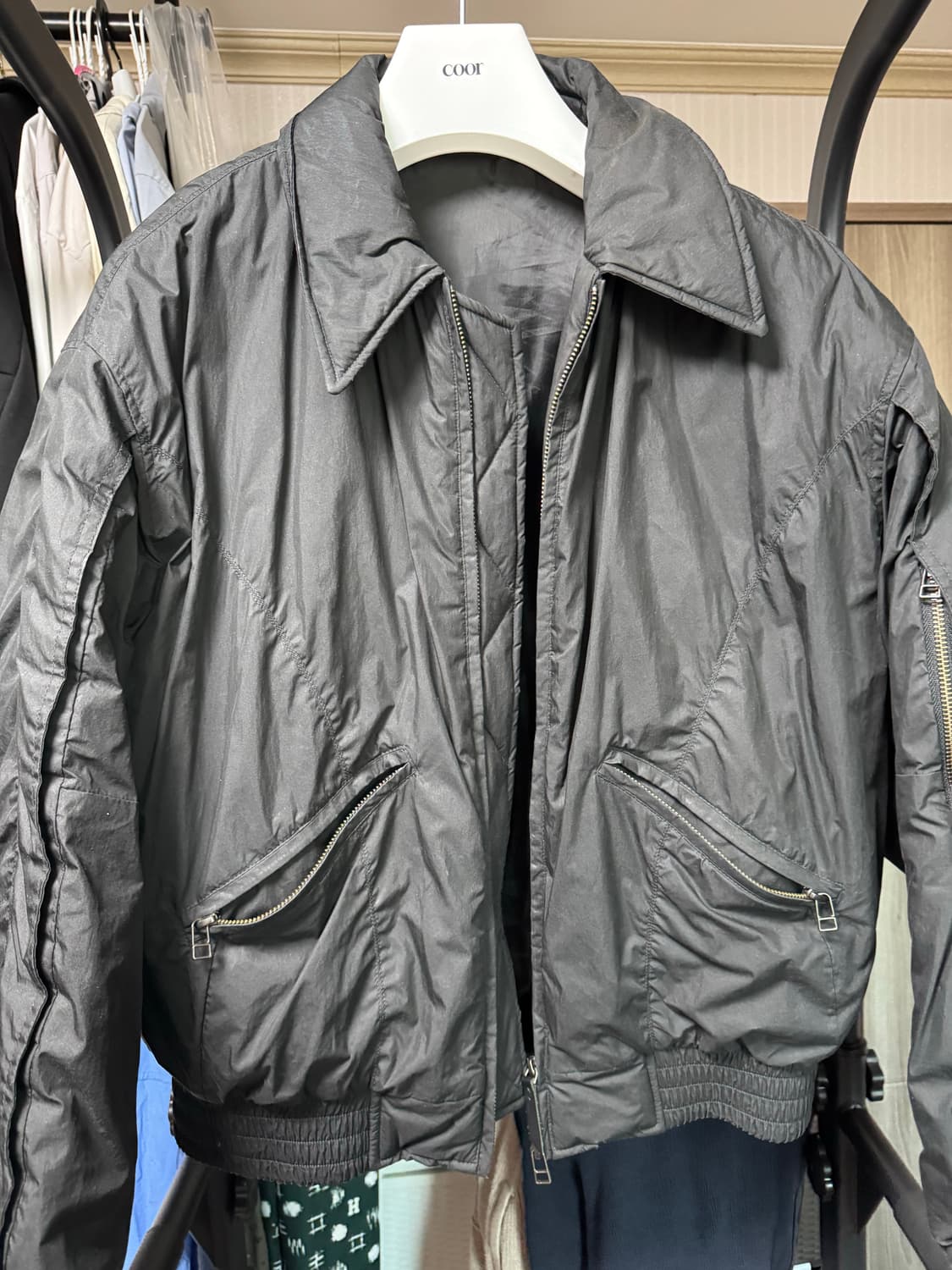 쿠어 퍼프 플라이트 MA-1 블랙 S사이즈 상품이미지1