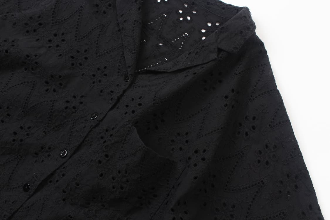 N’ORLABEL Cutwork Open Collar Shirt  상품이미지6
