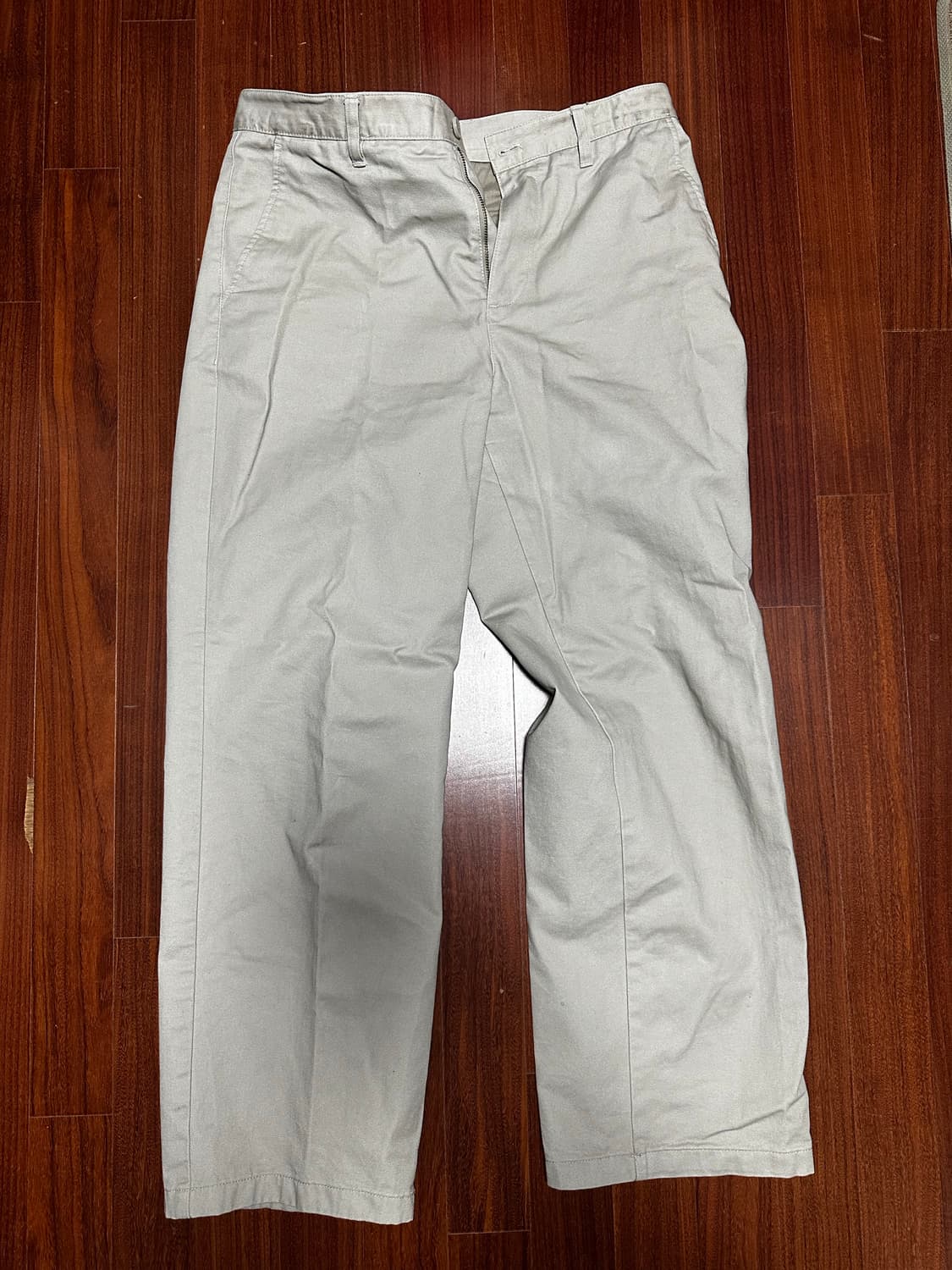 [무신사 스탠다드] 와이드 치노 팬츠 [그레이쉬 베이지] 상품이미지2