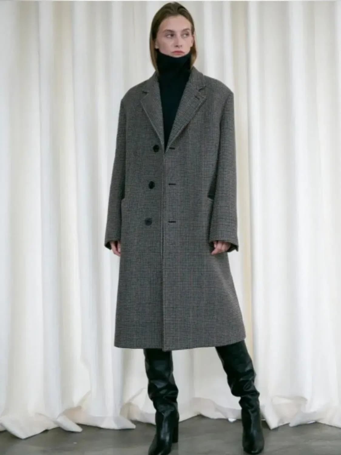 (S)던스트 공용 싱글 3버튼 울 코트 상품이미지8