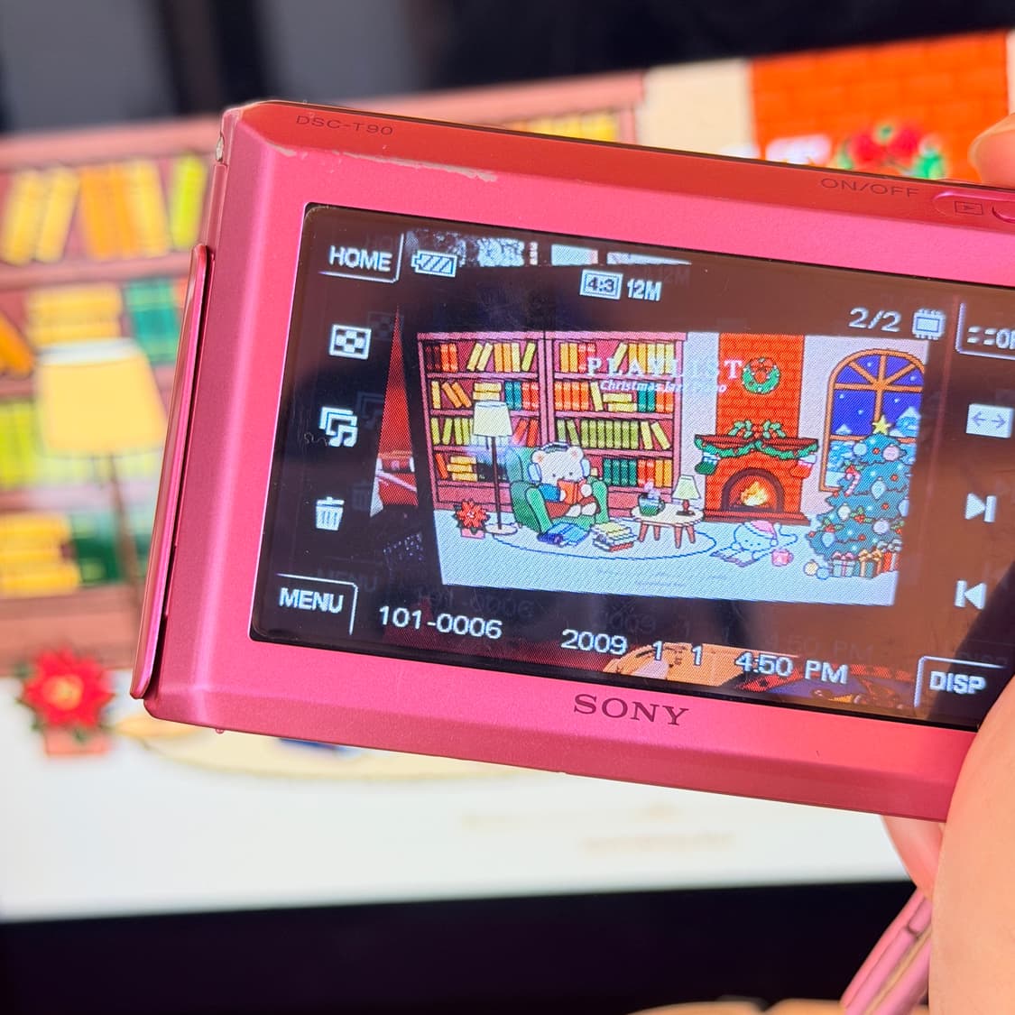 ˘◡˘ 소니 사이버샷 DSC-T90 레트로 쨍한 핑크 빈티지디카 상품이미지8