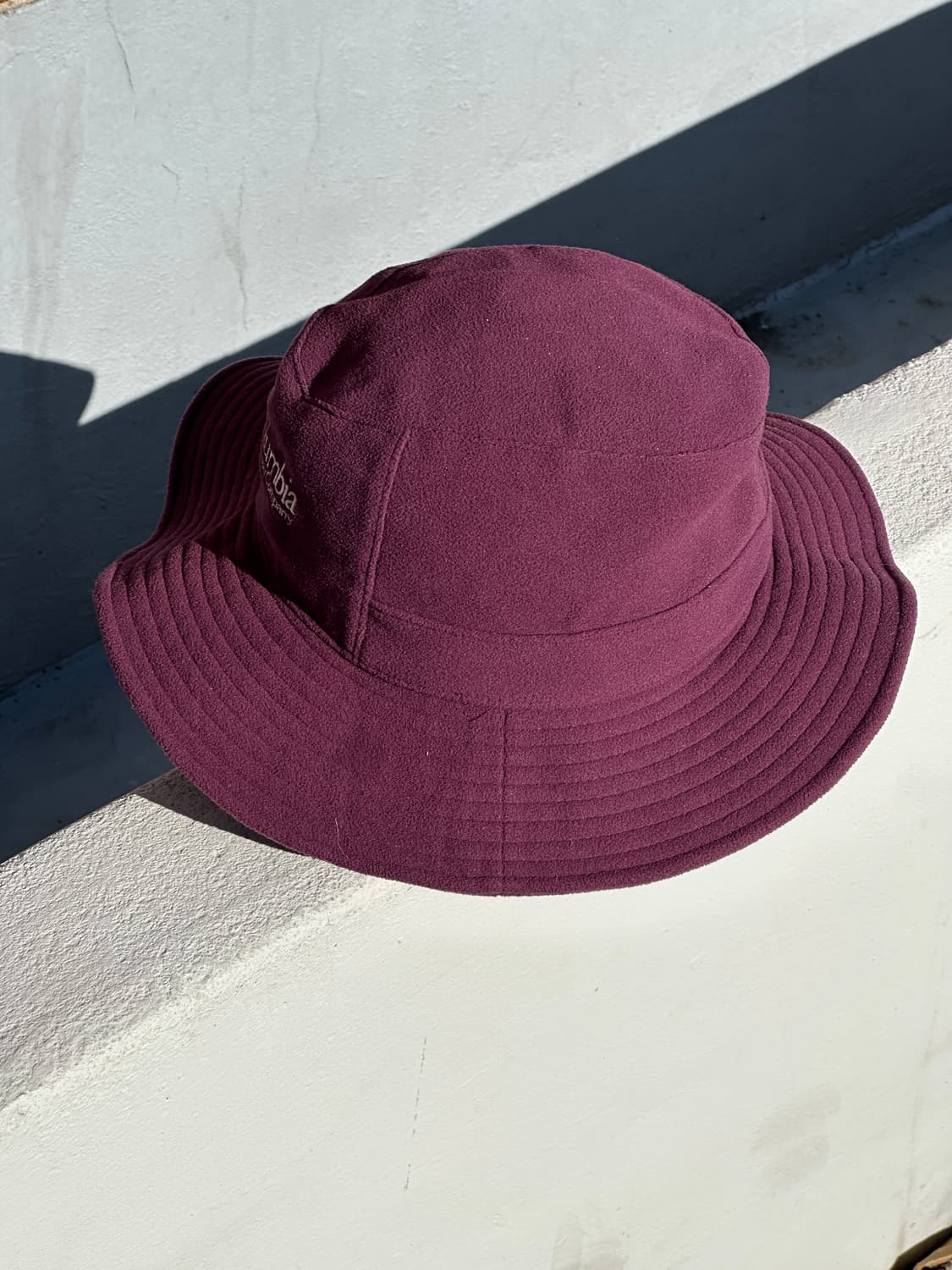 [M] 컬럼비아 로고 버건디 플리스 정글모 부니햇 모자 상품이미지3