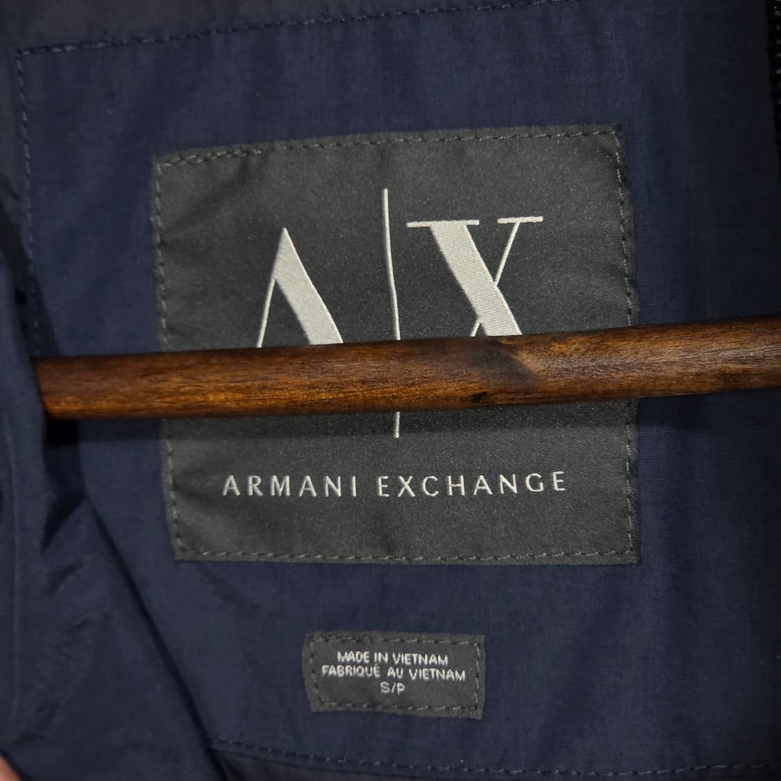 아르마니 익스체인지 네이비 패디드 바이커 무드 자켓 상품이미지9