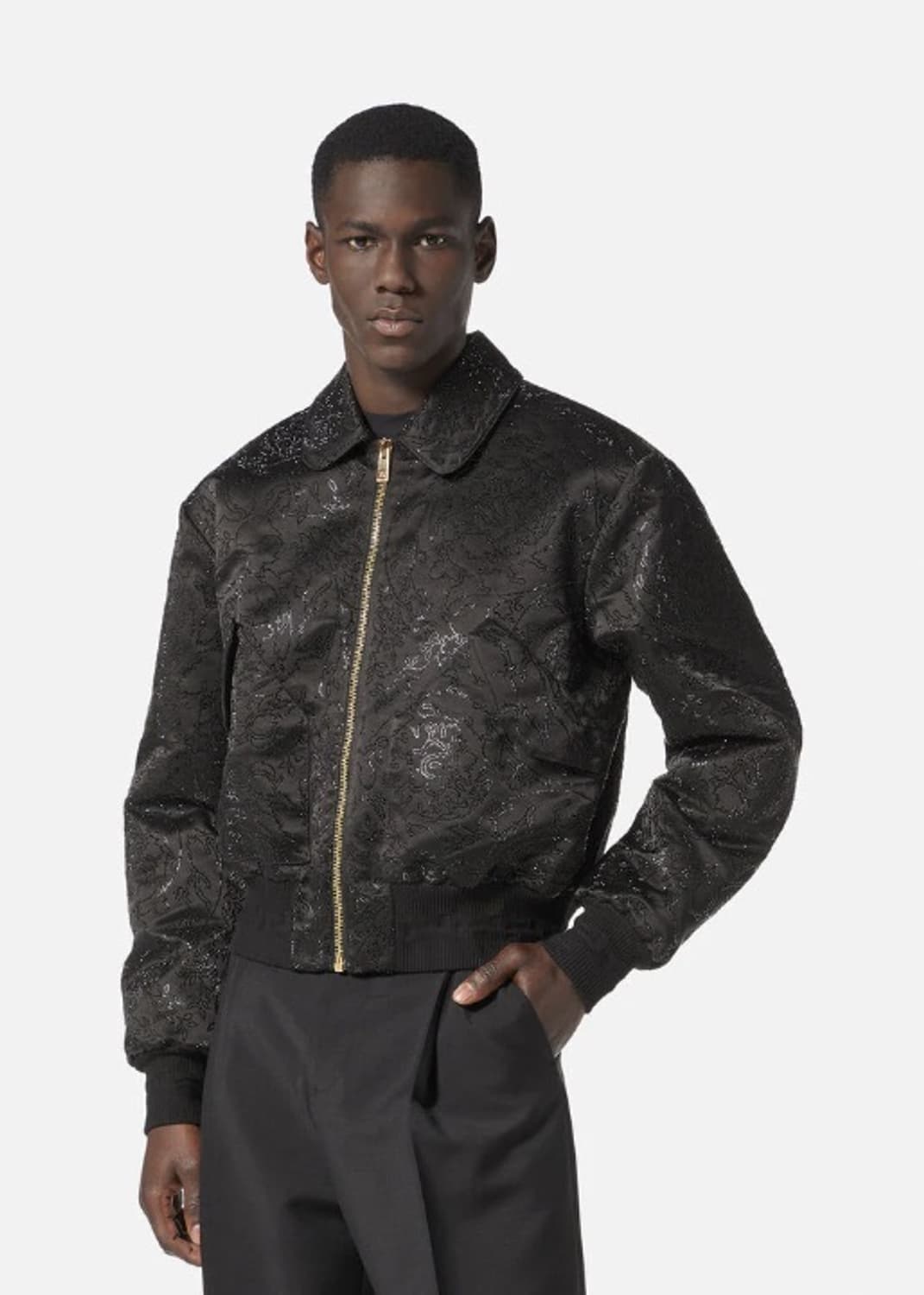 (BTS 정국 착용) 베르사체 라인스톤 바로크 봄버 자켓 상품이미지7