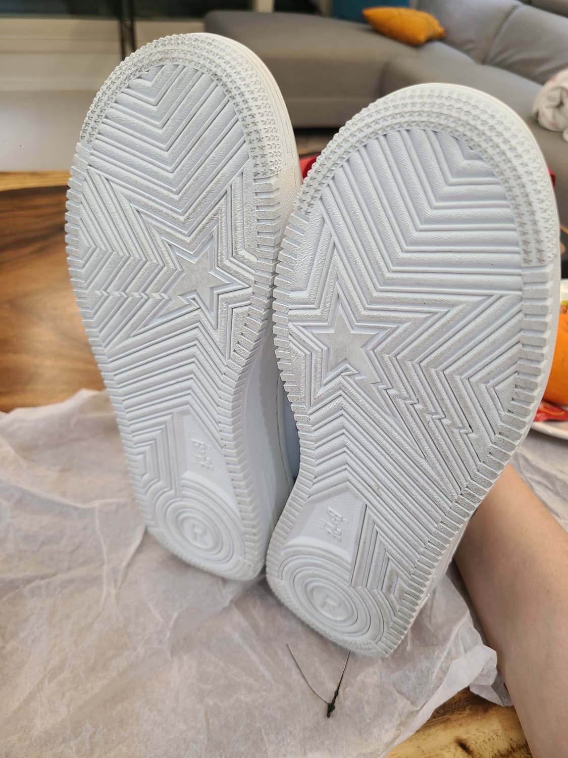 (250) 국내 유일 베이프스타 1회착 화이트 그레이 네이비 상품이미지6