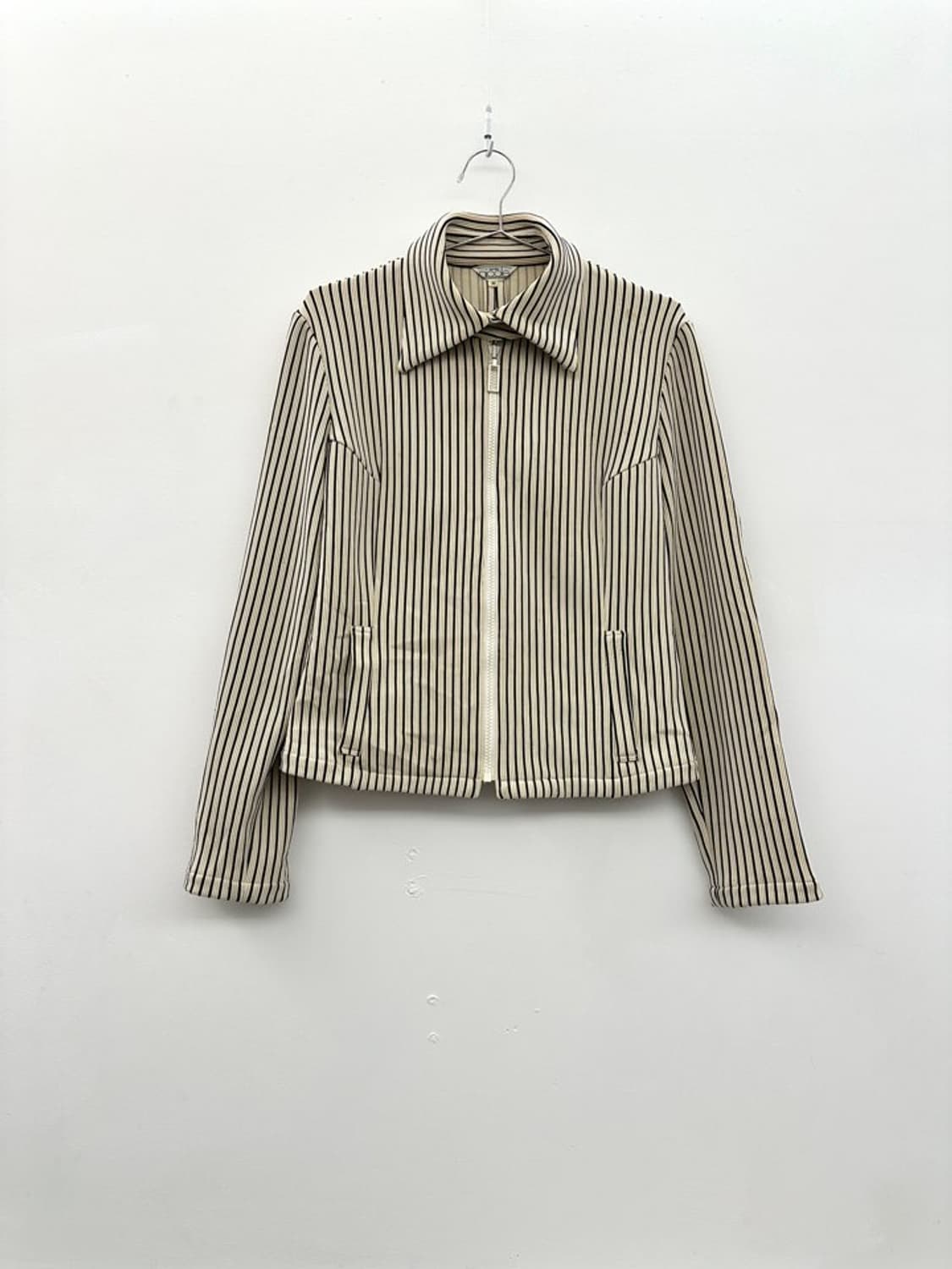 NICOLE stripe 2 buckle jacket / ivory 상품이미지1