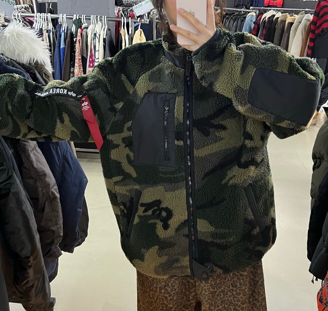 알파인더스트리 카모 플리스 자켓 상품이미지1