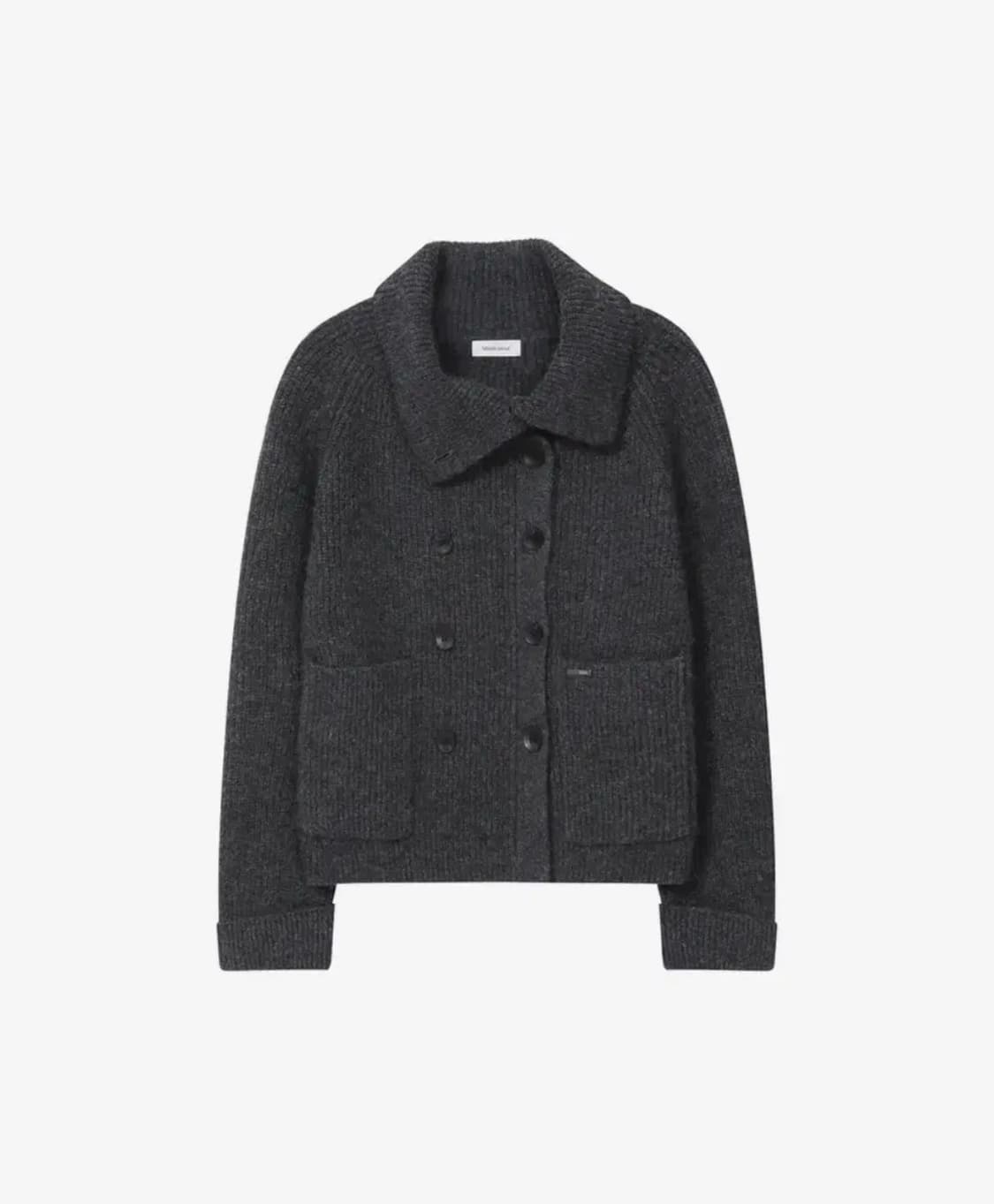 현재품절) 미세키서울 더블 버튼 볼드 니트 가디건 차콜 상품이미지2