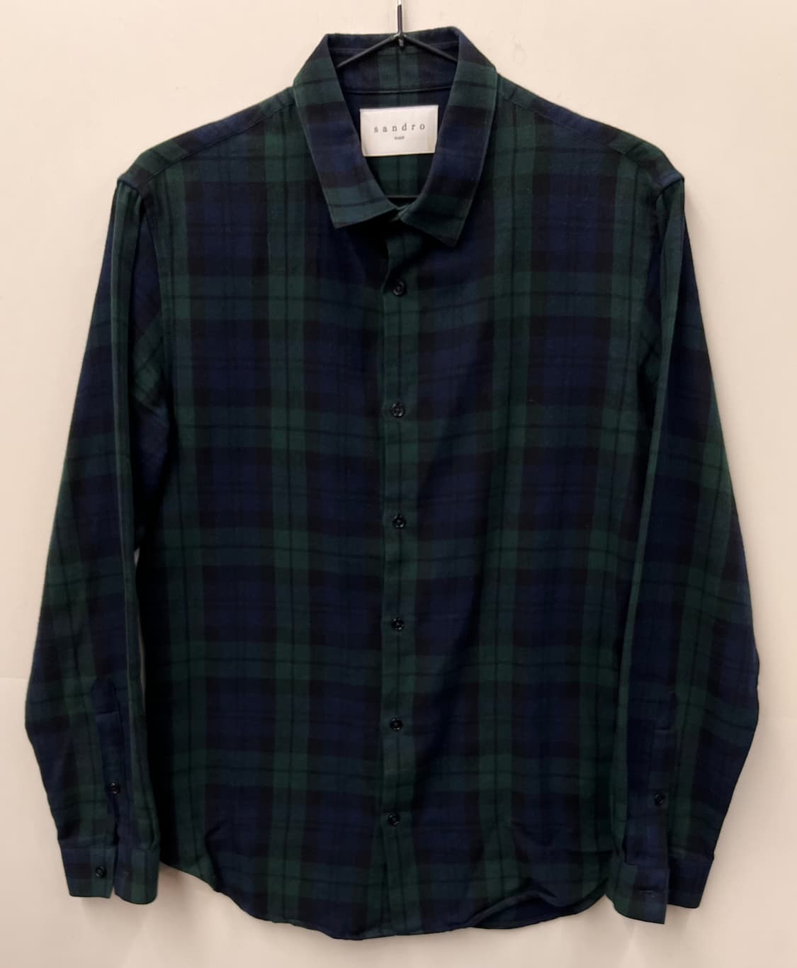 산드로 Sandro 블랙와치 체크 셔츠 S 상품이미지1