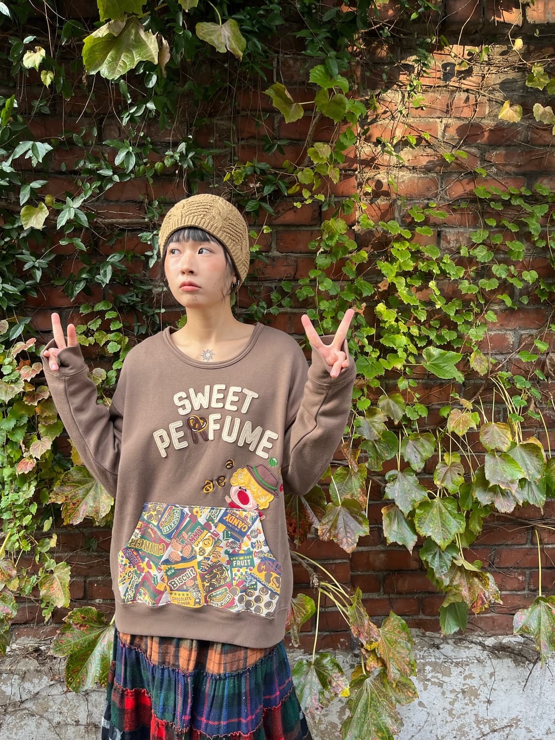 일본무드 패치 자수 포인트 맨투맨 상품이미지4