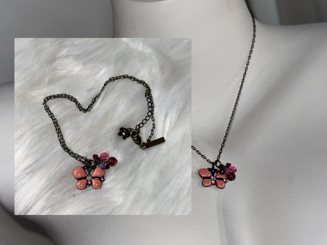 ANNA SUI 안나수이 나비 디테일 플라워 목걸이 상품이미지1