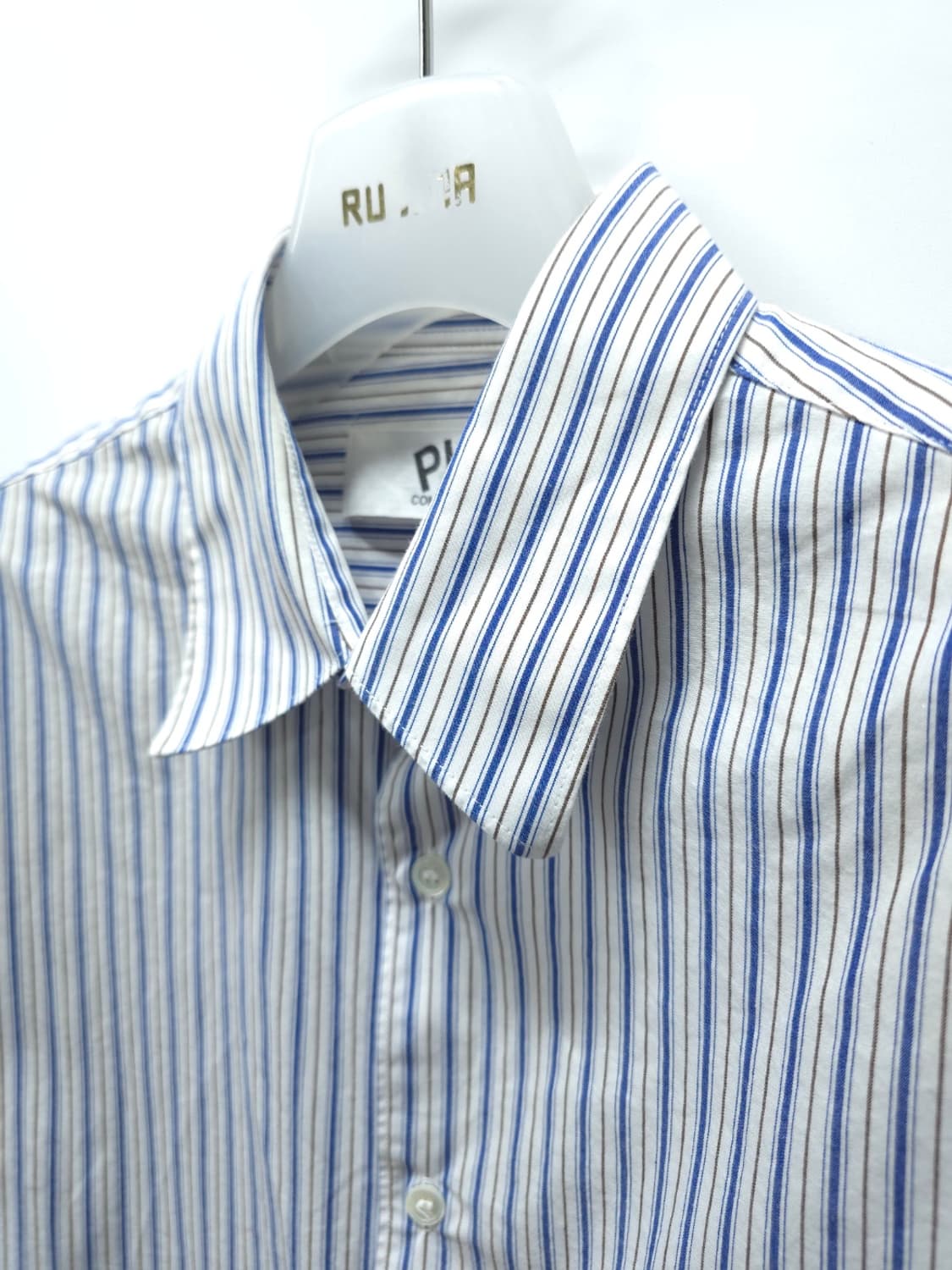 꼼데가르송 블랙하트 멀티스트라이프 셔츠 (남성M) 상품이미지4