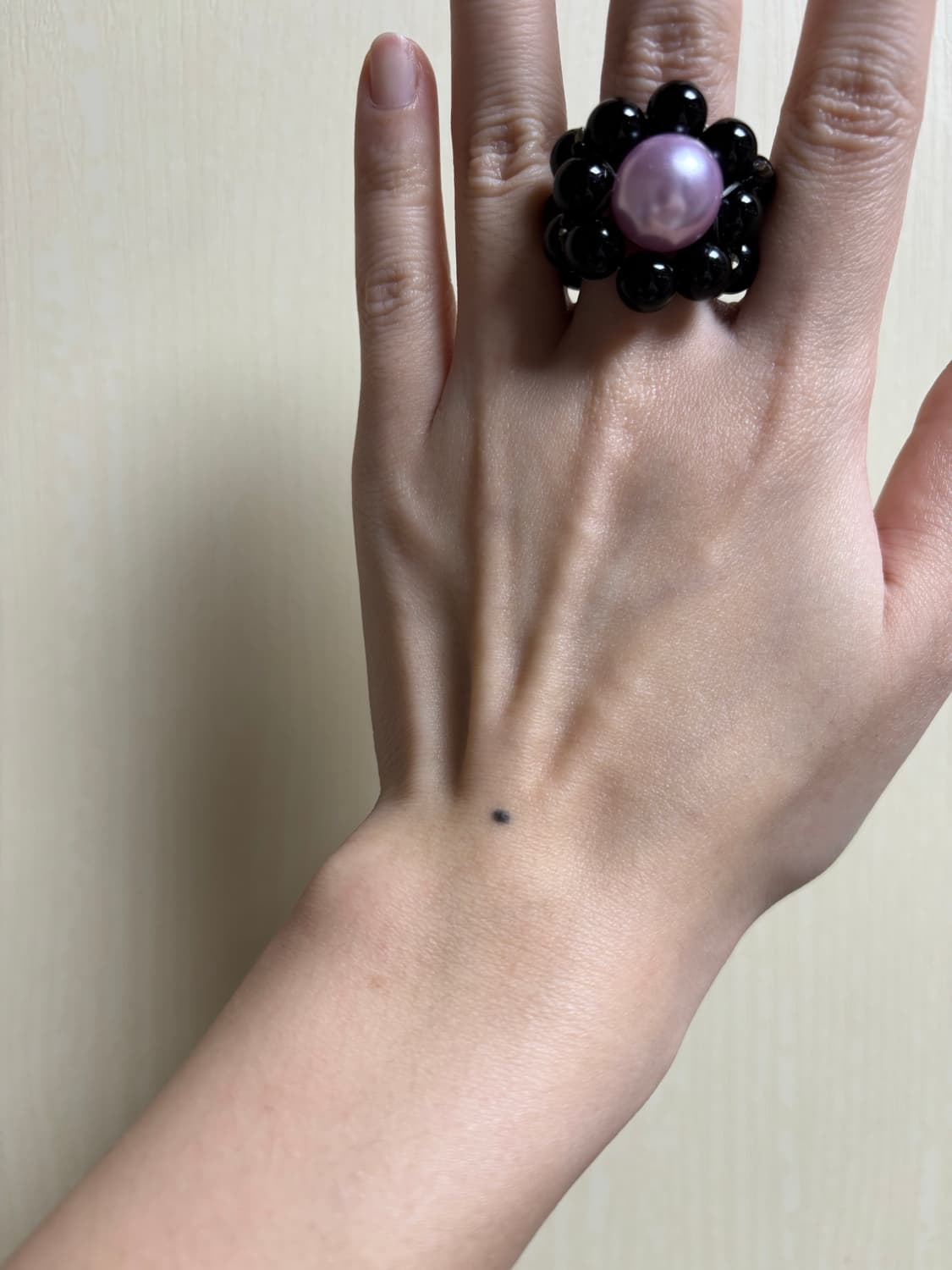 Jewelry.kwak 비즈 반지 (블랙/핑크) free 상품이미지6