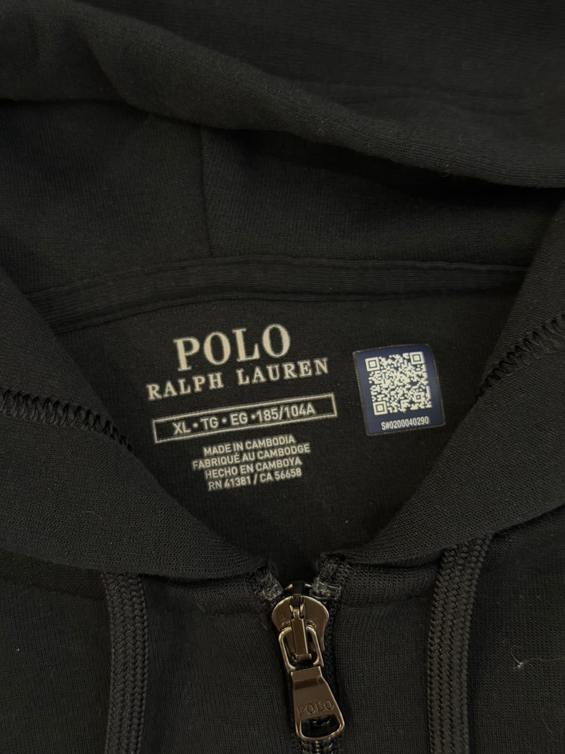 최신형) 폴로 랄프로렌 후드집업 블랙 화이트 상품이미지3