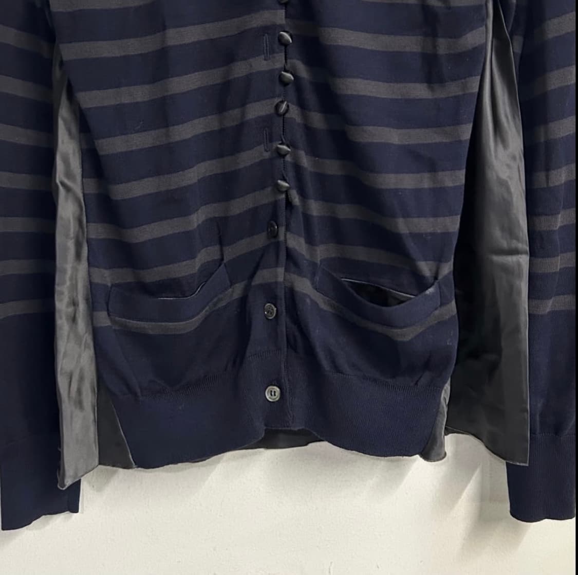 SACAI LUCK stripe cardigan navy 상품이미지3