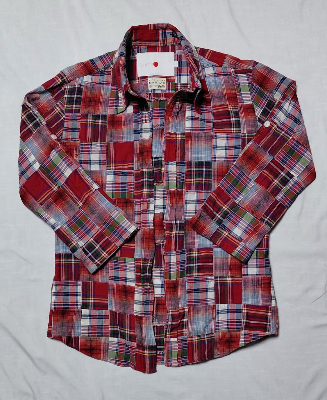 [marka] 핸드우븐 마드라스 패치워크 셔츠 (Made in Japan 상품이미지1