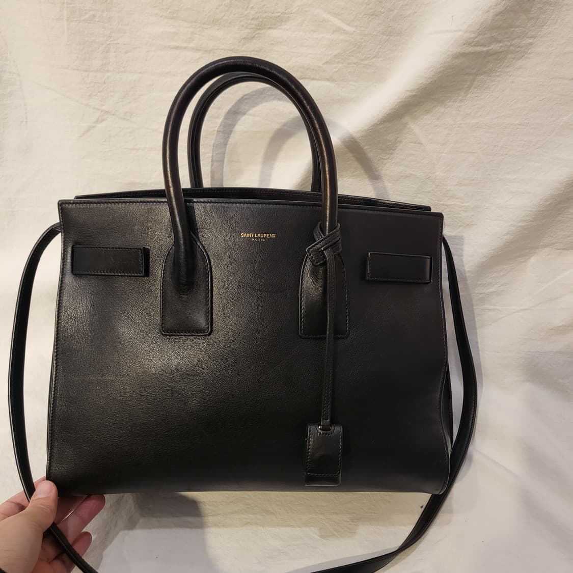 생로랑 삭 드쥬르 스몰 레더 토트백 크로스백 가방 상품이미지4