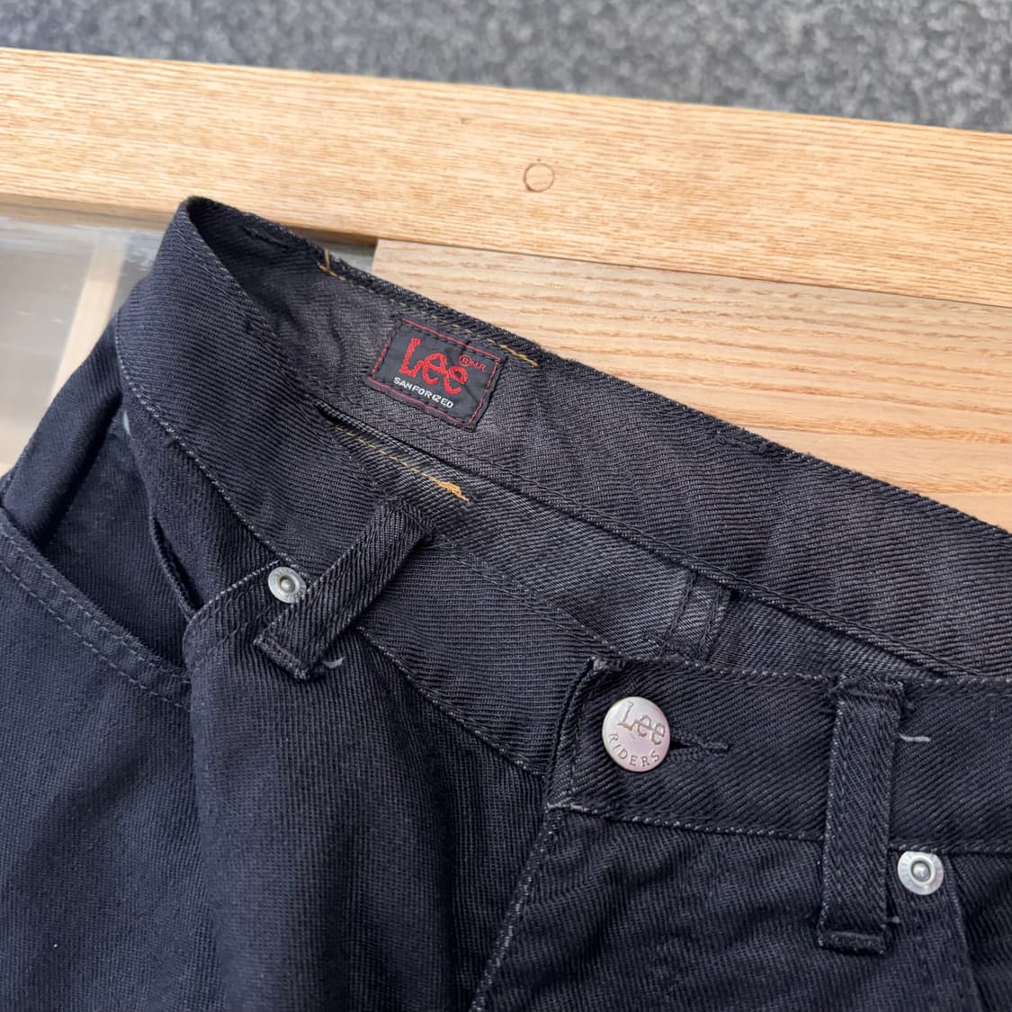 90s Lee 라이더스 테이퍼드 블랙진 (26)   상품이미지5