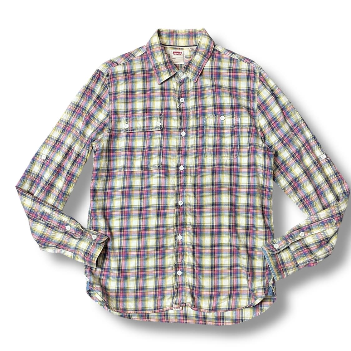 리바이스 배색체크 투포켓 웨스턴 긴팔 셔츠 S 상품이미지1