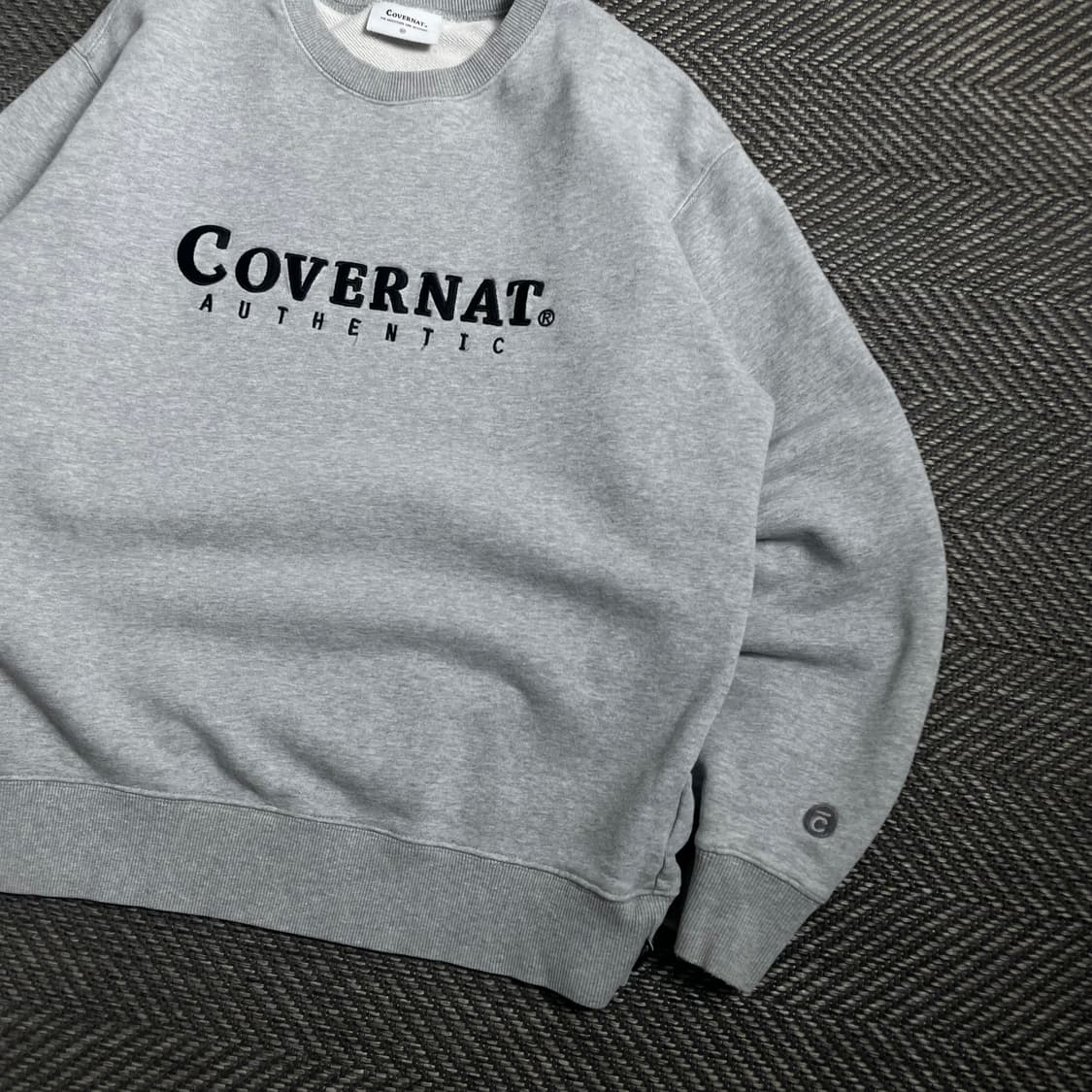 커버낫 어센틱 빅로고 박시핏 맨투맨 그레이y 4771 상품이미지3