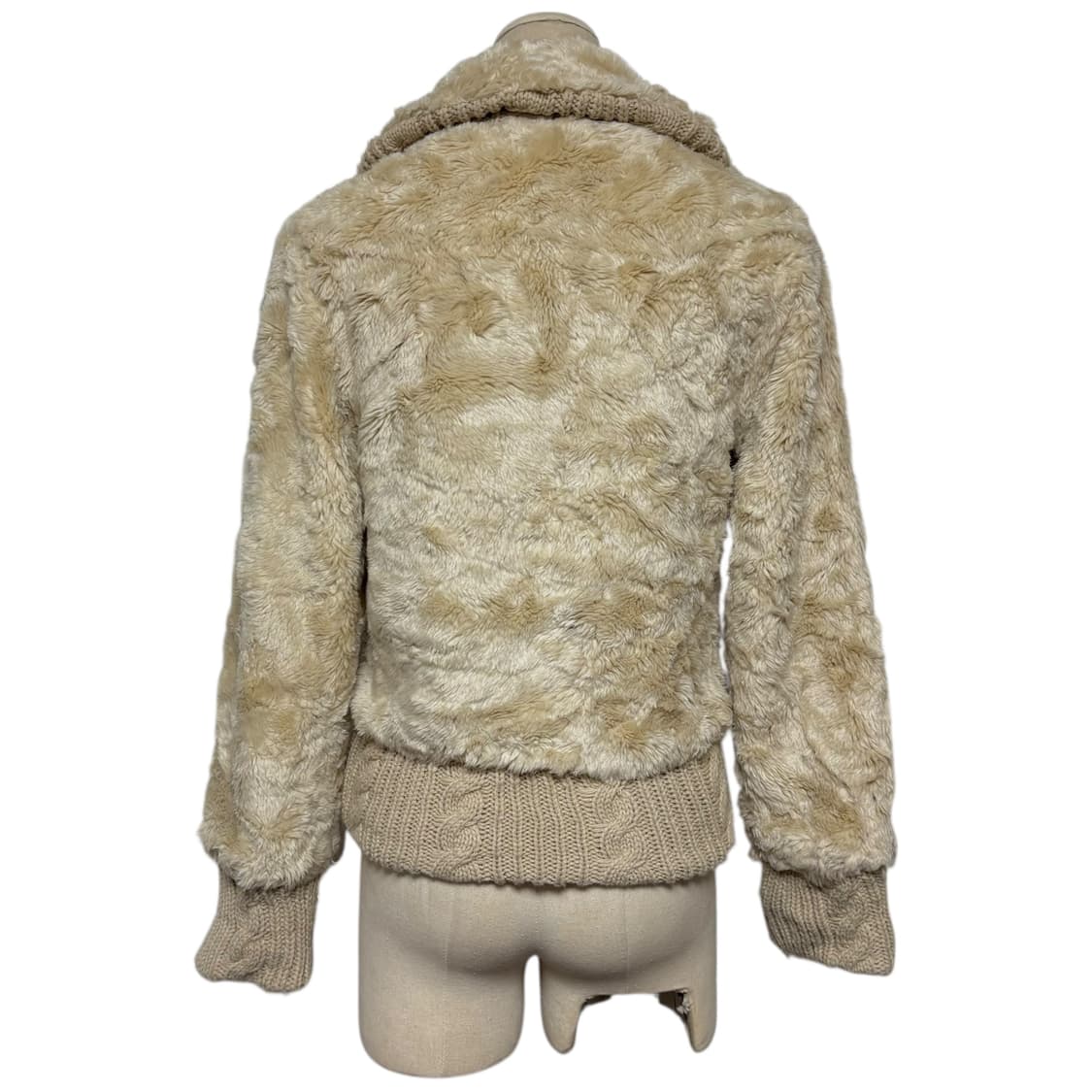 3755 일본 베이지 니트 퍼자켓 상품이미지3